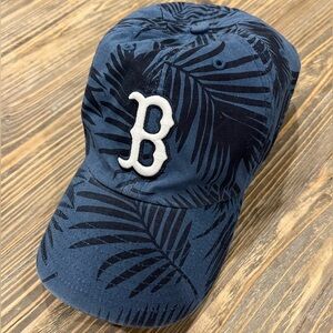 Boston Red Sox Adjustable Spring Training Hat (blue with  palm leaves)